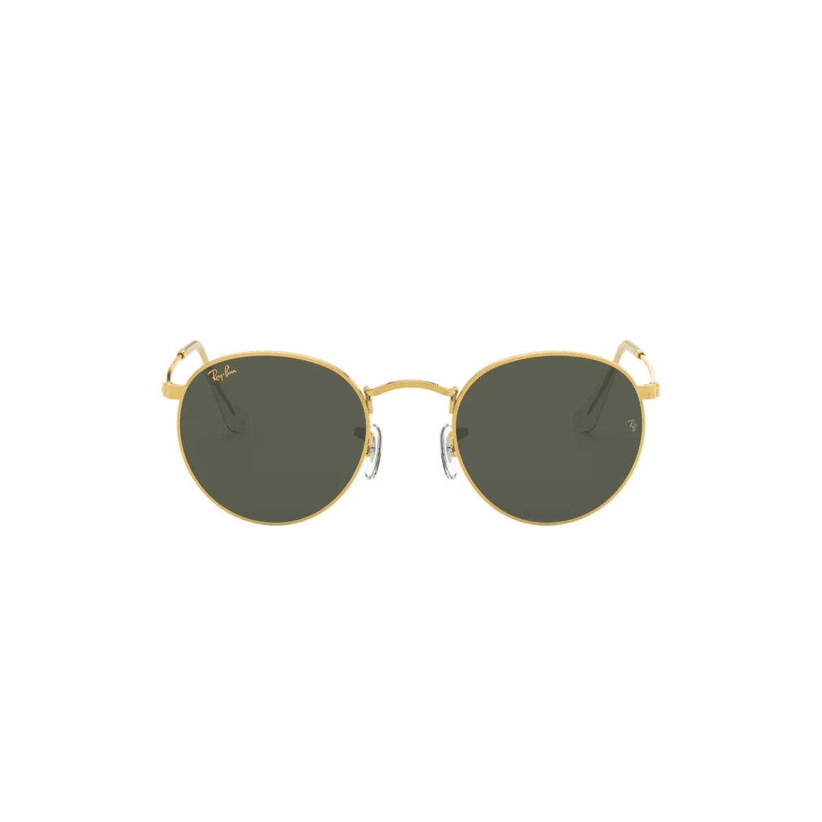 Ray-Ban RB3447 001 Round Metal Sunglasses – Gold Frame, 50mm Medium Size"