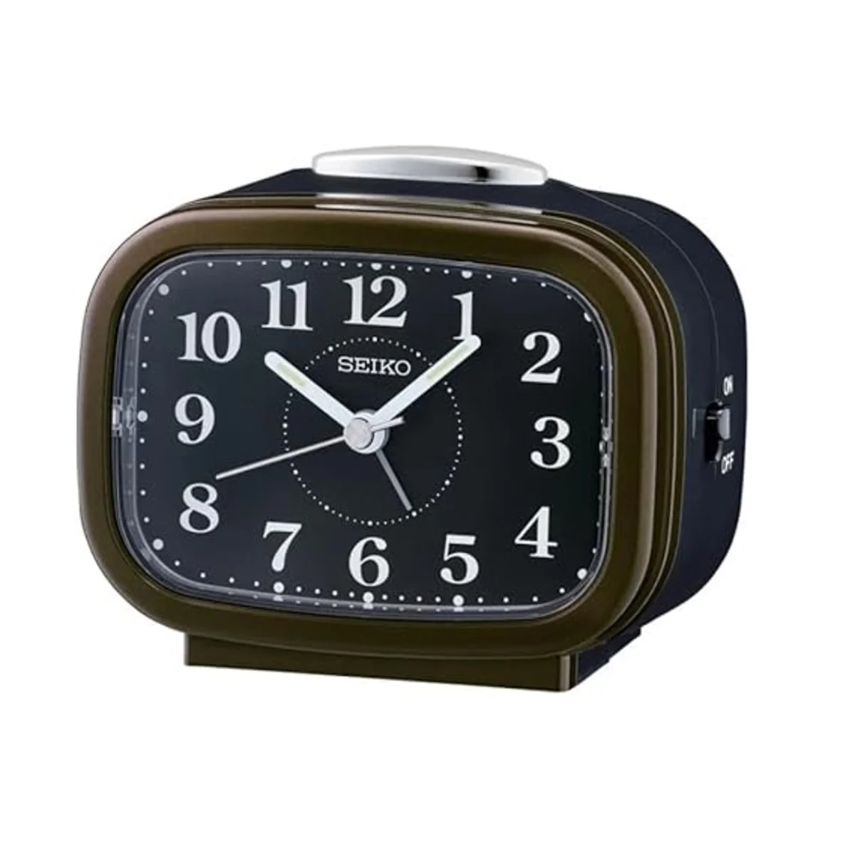 Seiko Table Clock Classic Matt Finish Brown Color Alarm - QHK060BN