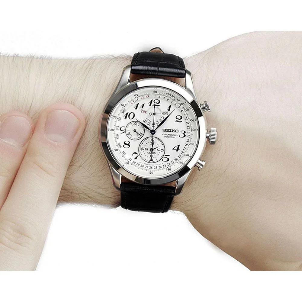 Seiko Discover More Chronograph White Dial Men's Watch - SPC131P1 - Image 2