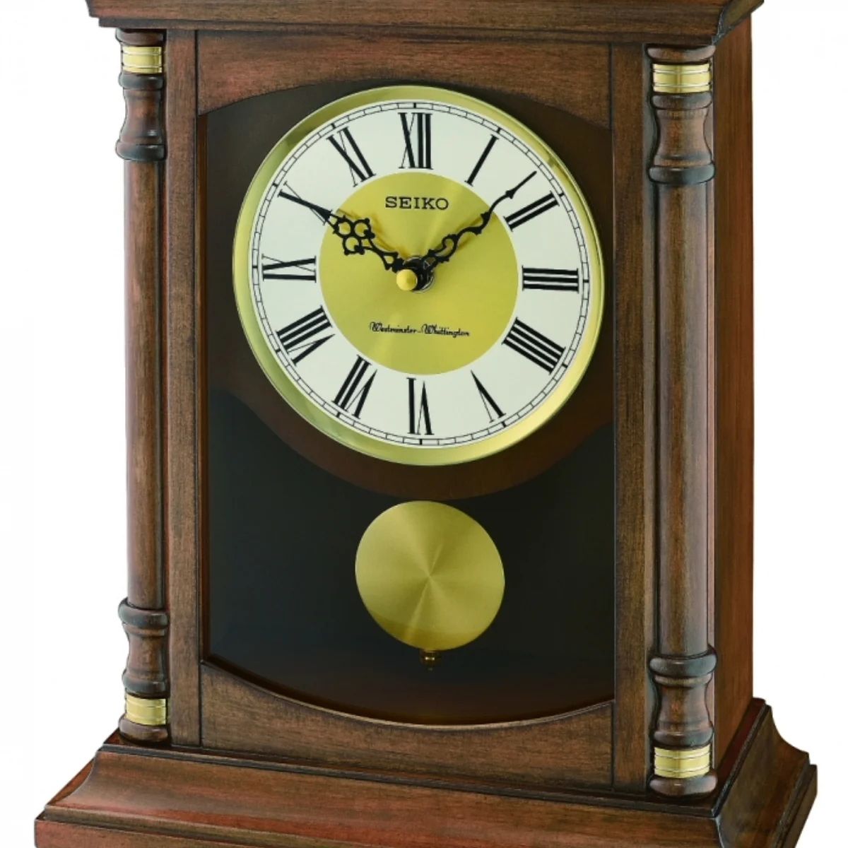 Seiko Table Clock Decorative Multicolor Wood QXQ034BN