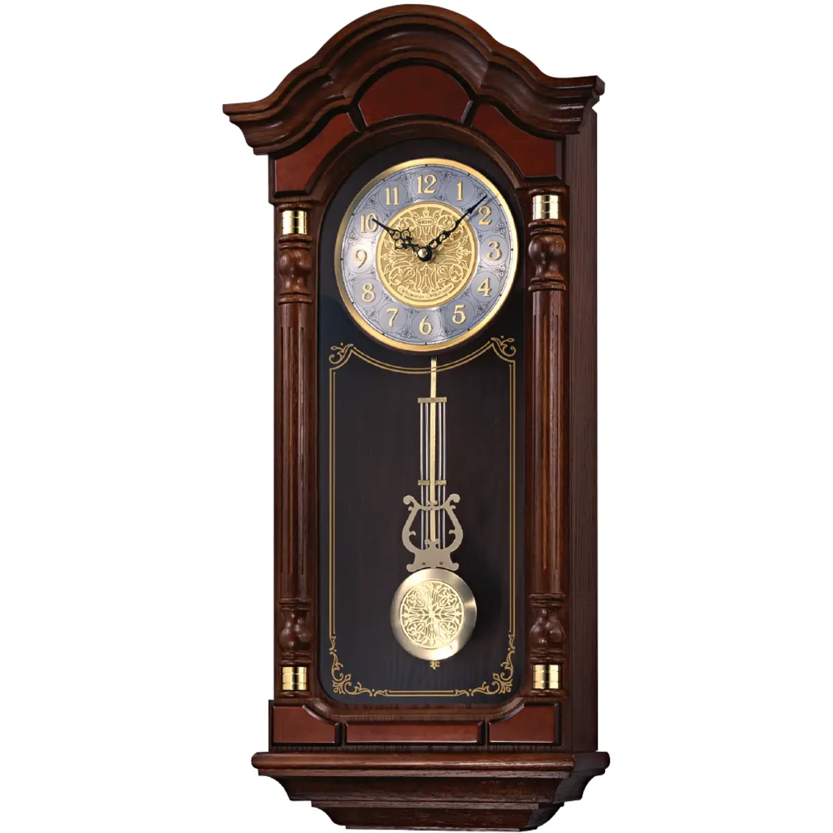 Seiko Wall Clock Alder Wood Pendulum QXH004BN