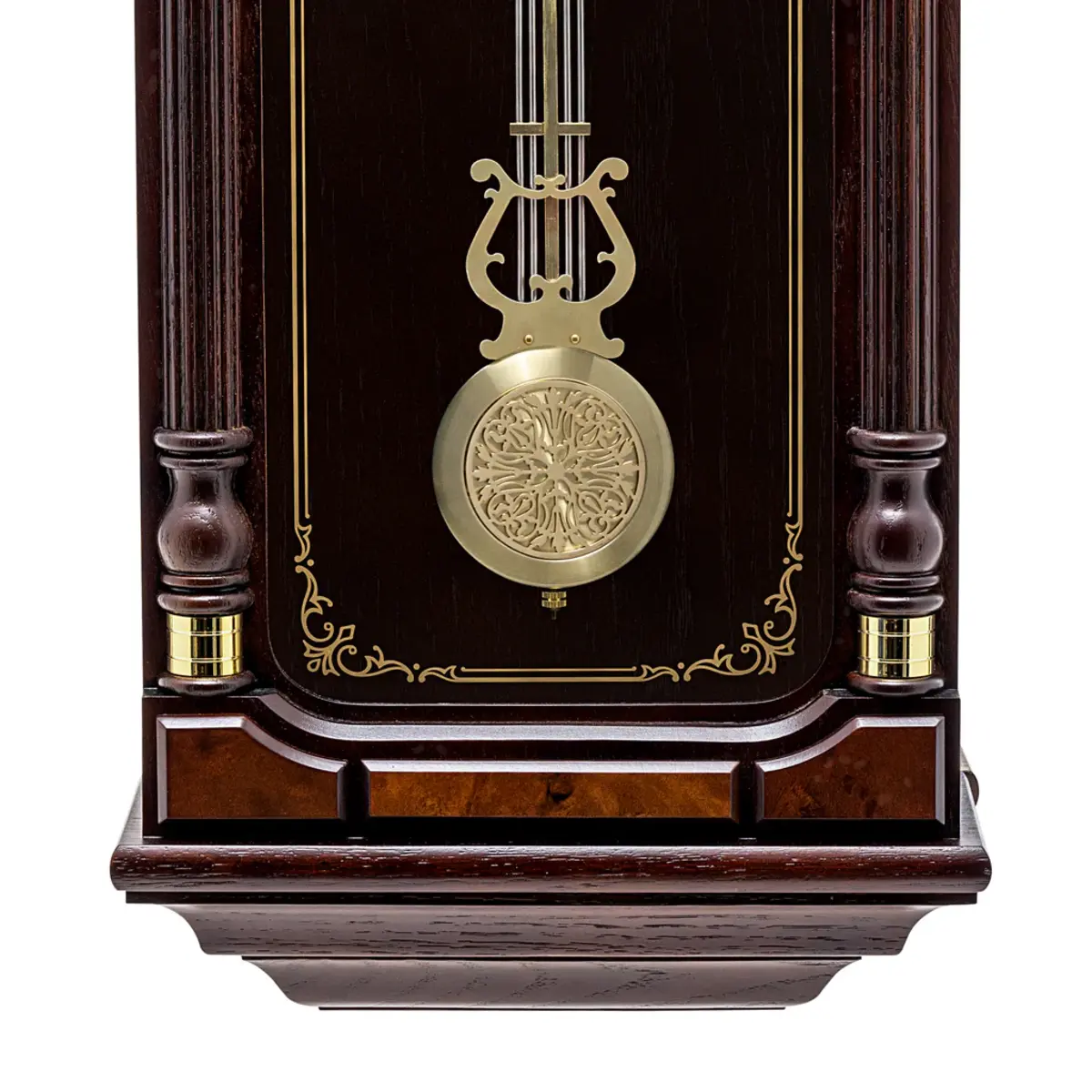Seiko Wall Clock Alder Wood Pendulum QXH004BN - Image 2