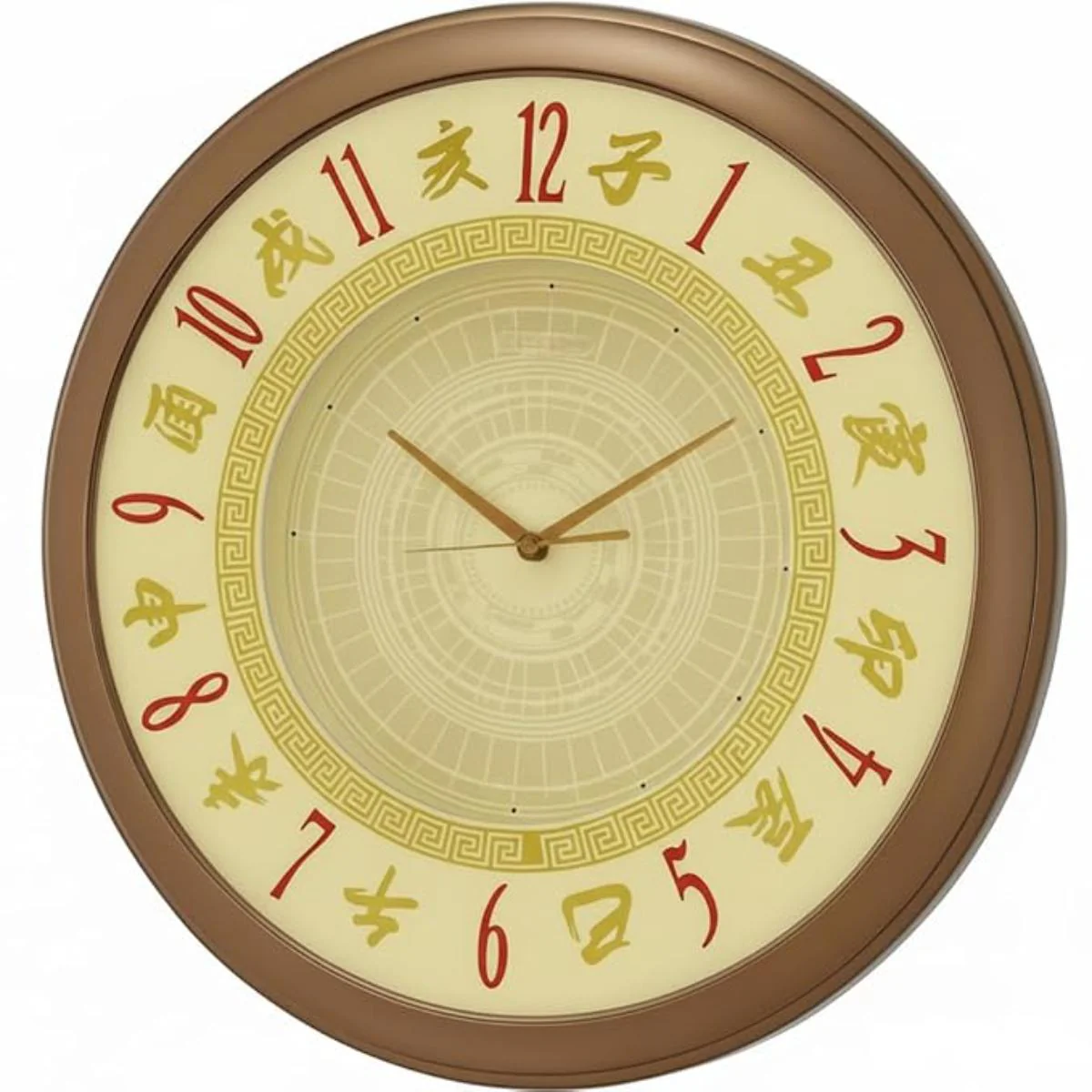 Seiko Wall Clock Brown Frame Quartz Analog QHA017B