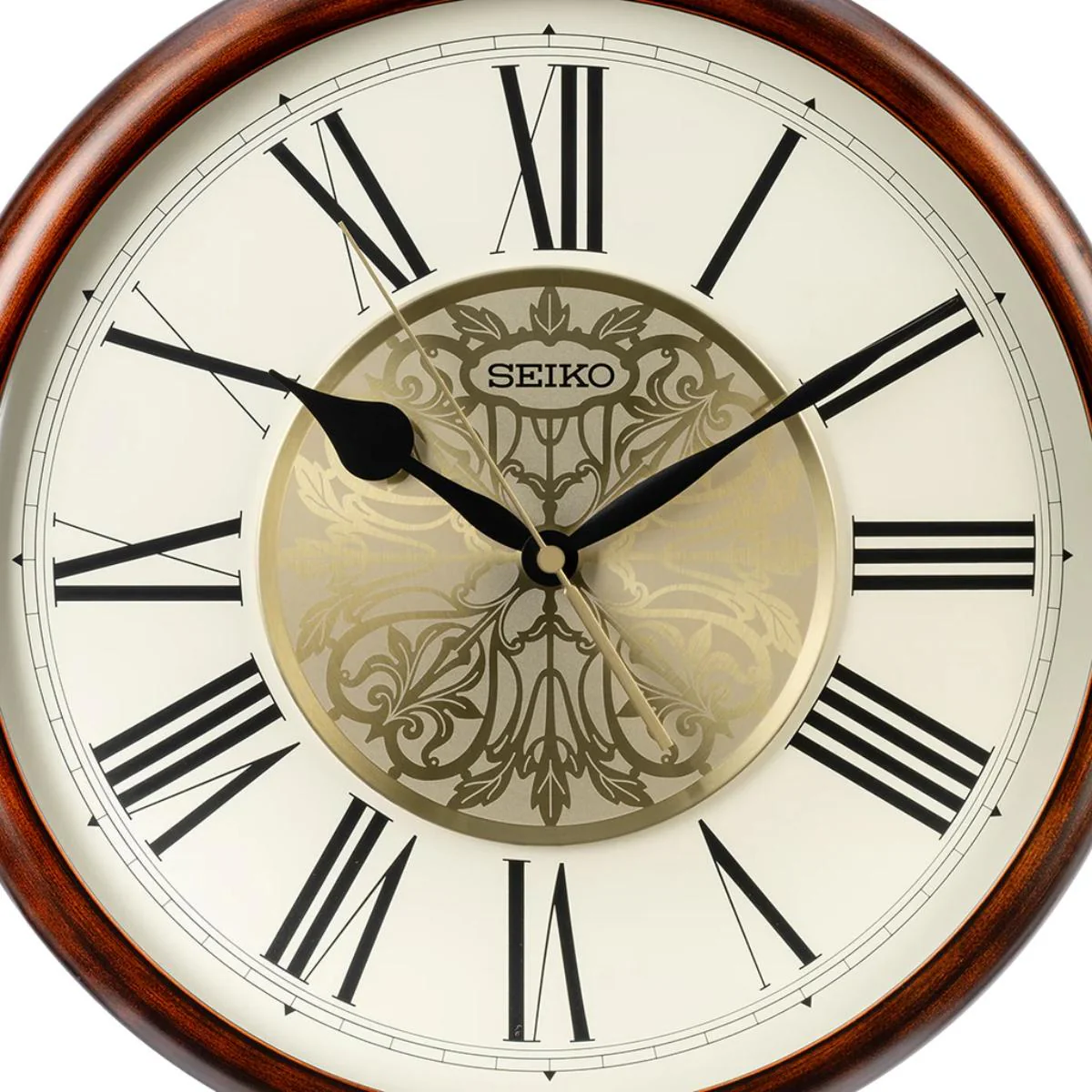 Seiko Wall Clock Classic Patterned Copper Aluminum QXA837B - Image 2