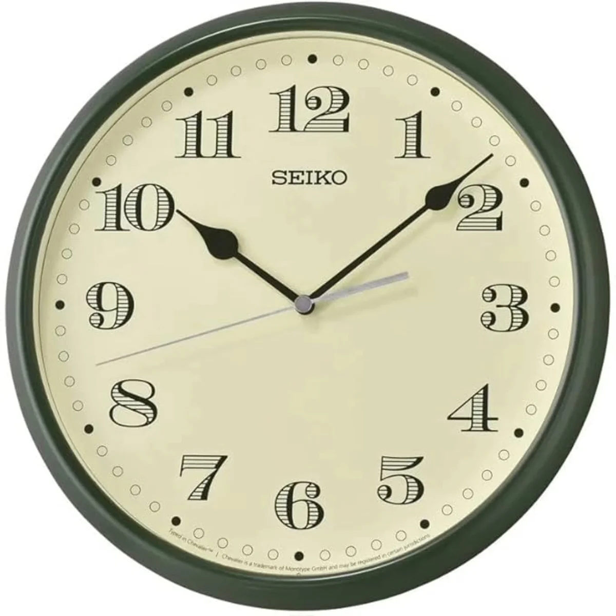 Seiko Wall Clock Classic Round Analog English Numbers Plastic Case QXA796MT