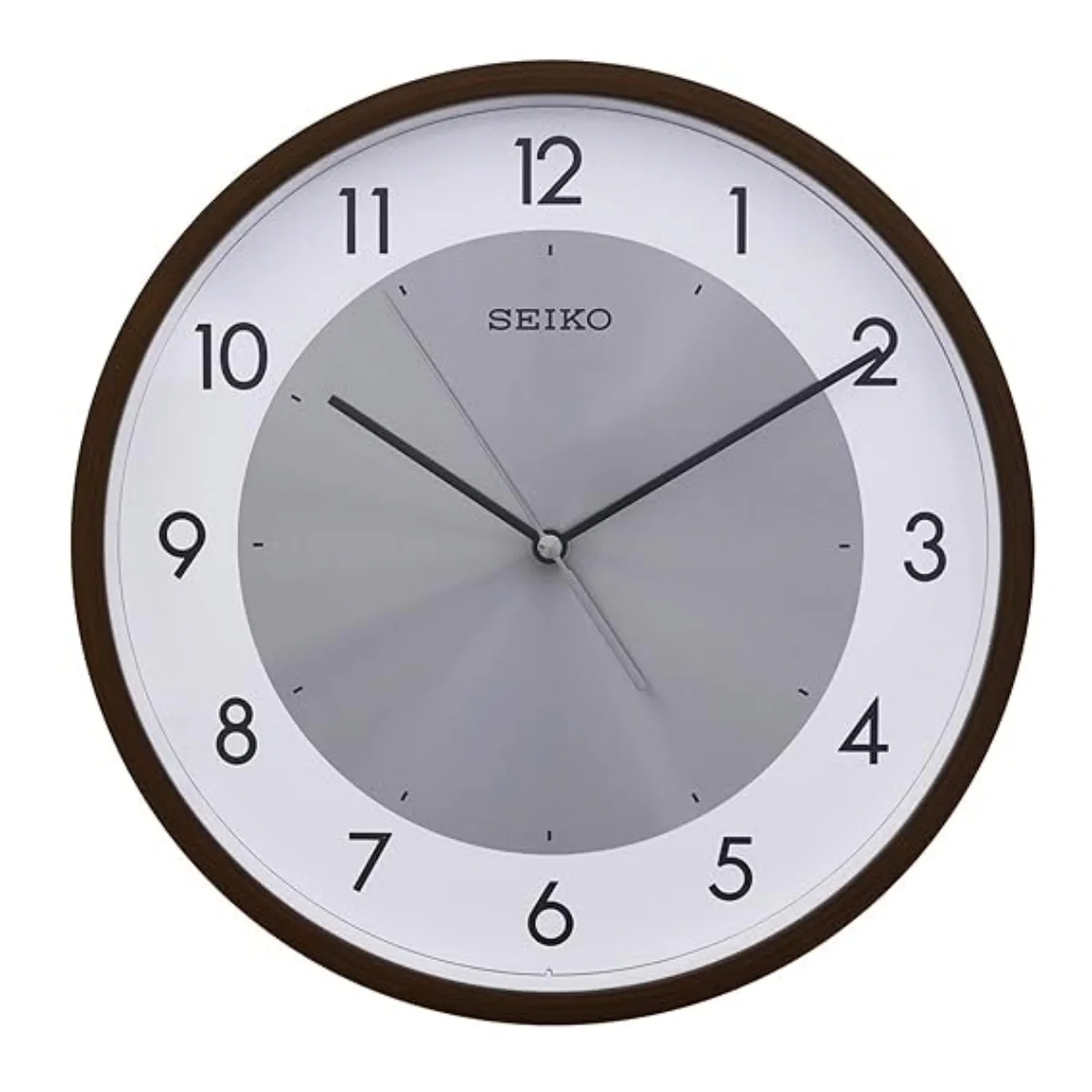 Seiko Wall Clock Elegant Round Analog Black Plastic Home Decor QXA615BN