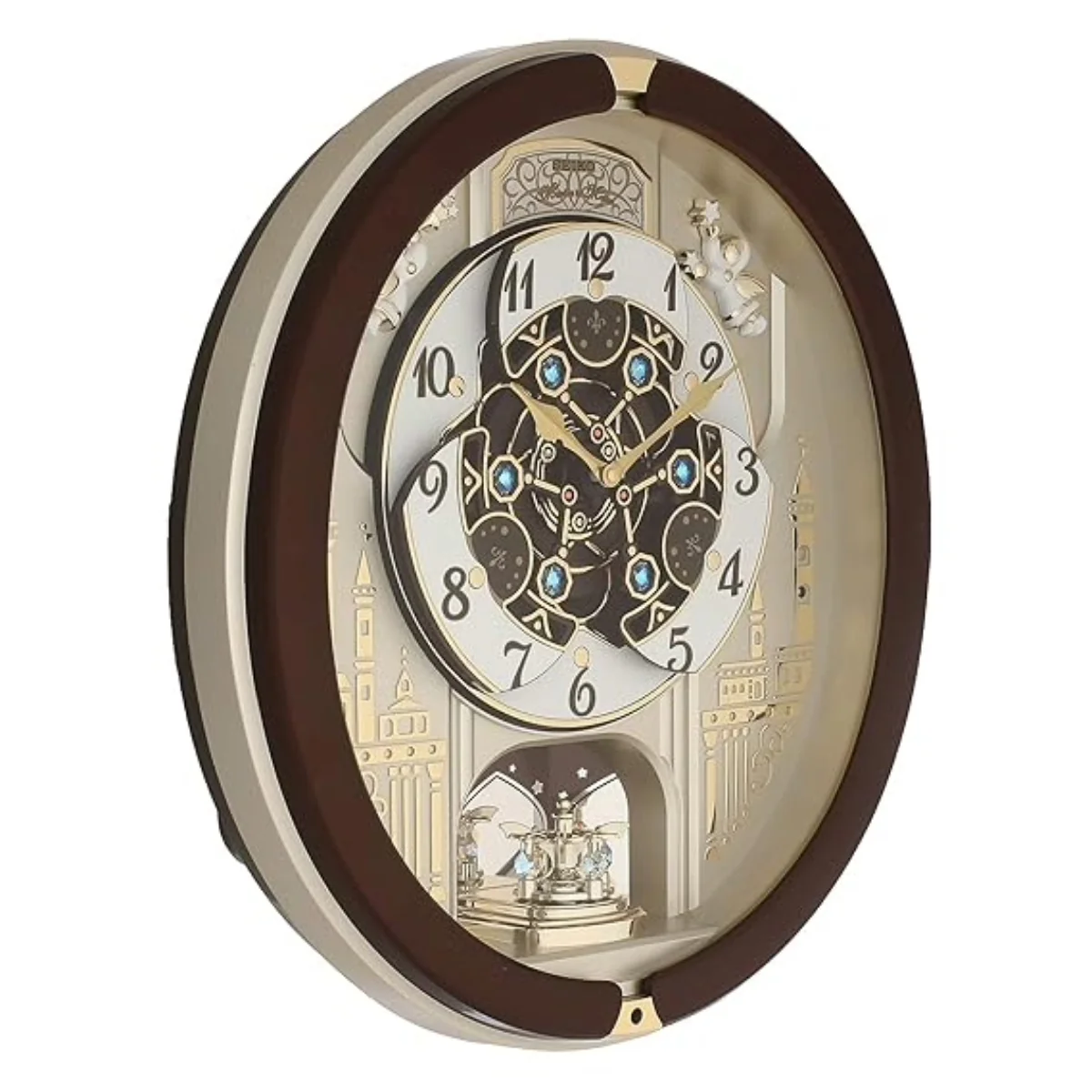 Seiko Wall Clock Melody in Motion Oval Plastic QXM291B - Image 2