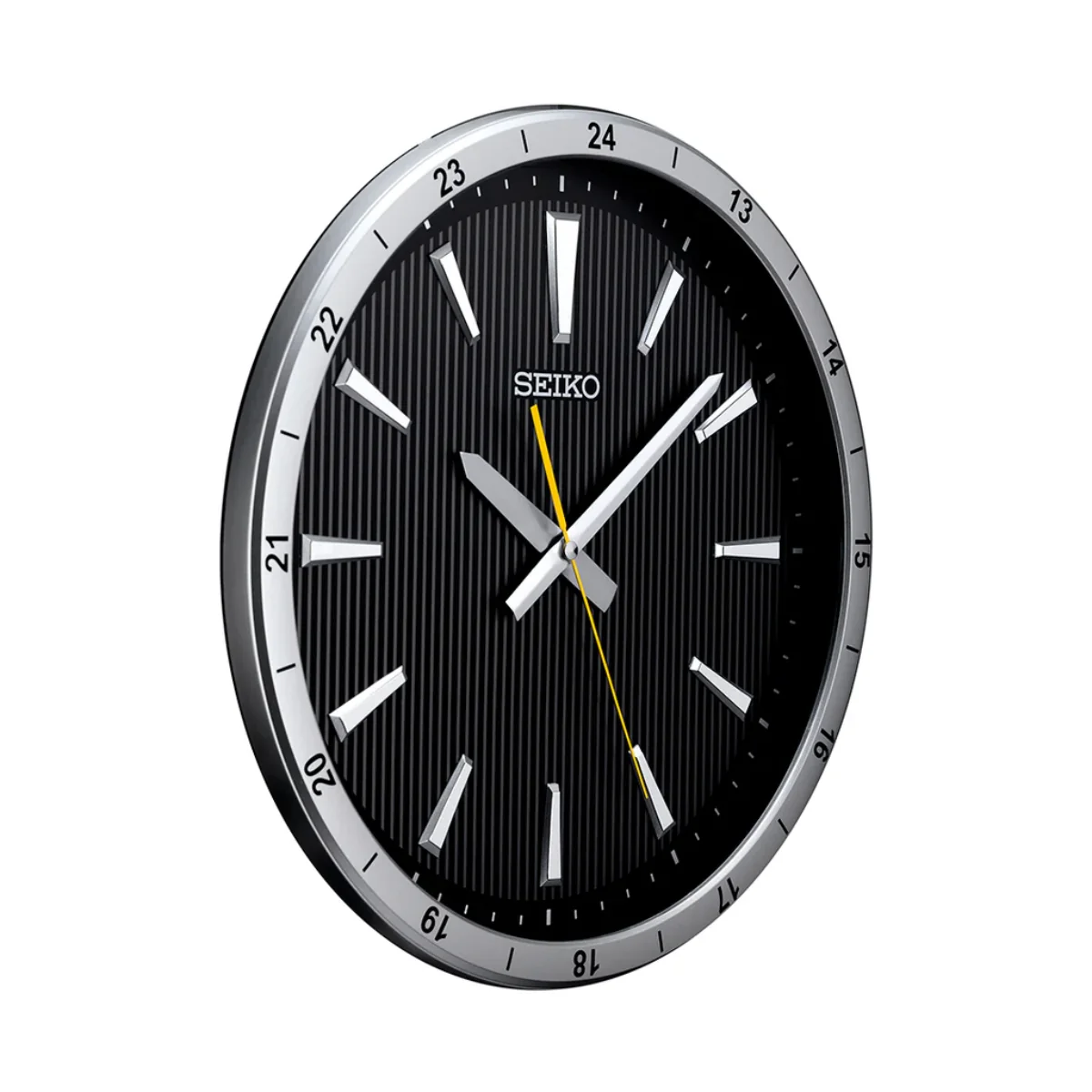 Seiko Wall Clock Silver Plastic Elegant Round Analog Dial QXA802SN - Image 2