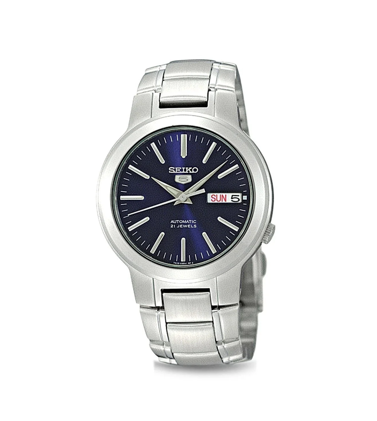 SNKA05K1 SEIKO 5 Round Navy Dial St Steel Watch (Men)