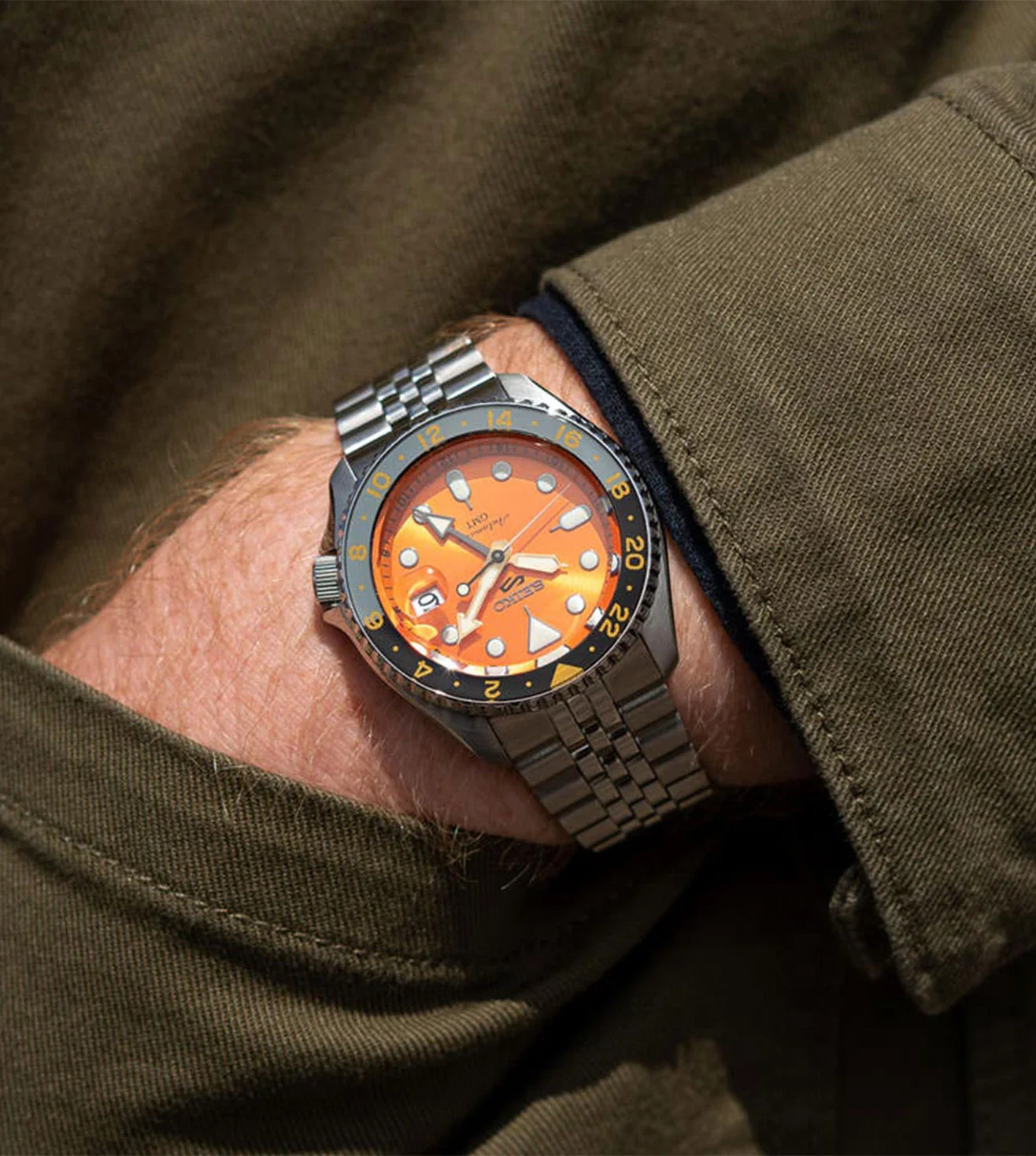 Seiko 5 Sports Mikan Orange GMT SKX Re-Interpretation - SSK005K1 - Image 3