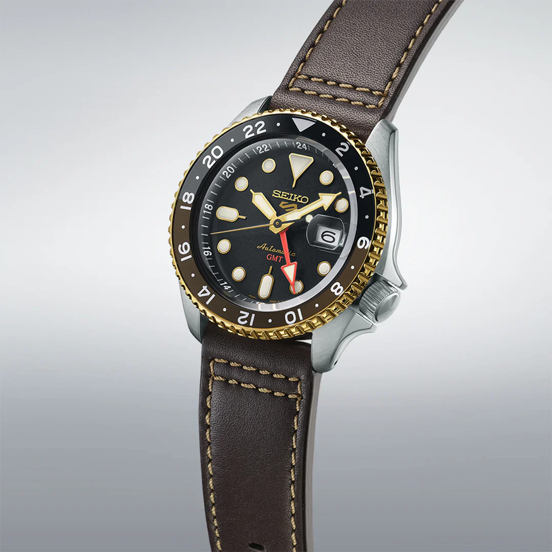 SSK036K1 SEIKO | Round Brown Dial 5 Sports SKX GMT in Mocha Watch (Men) - Image 3