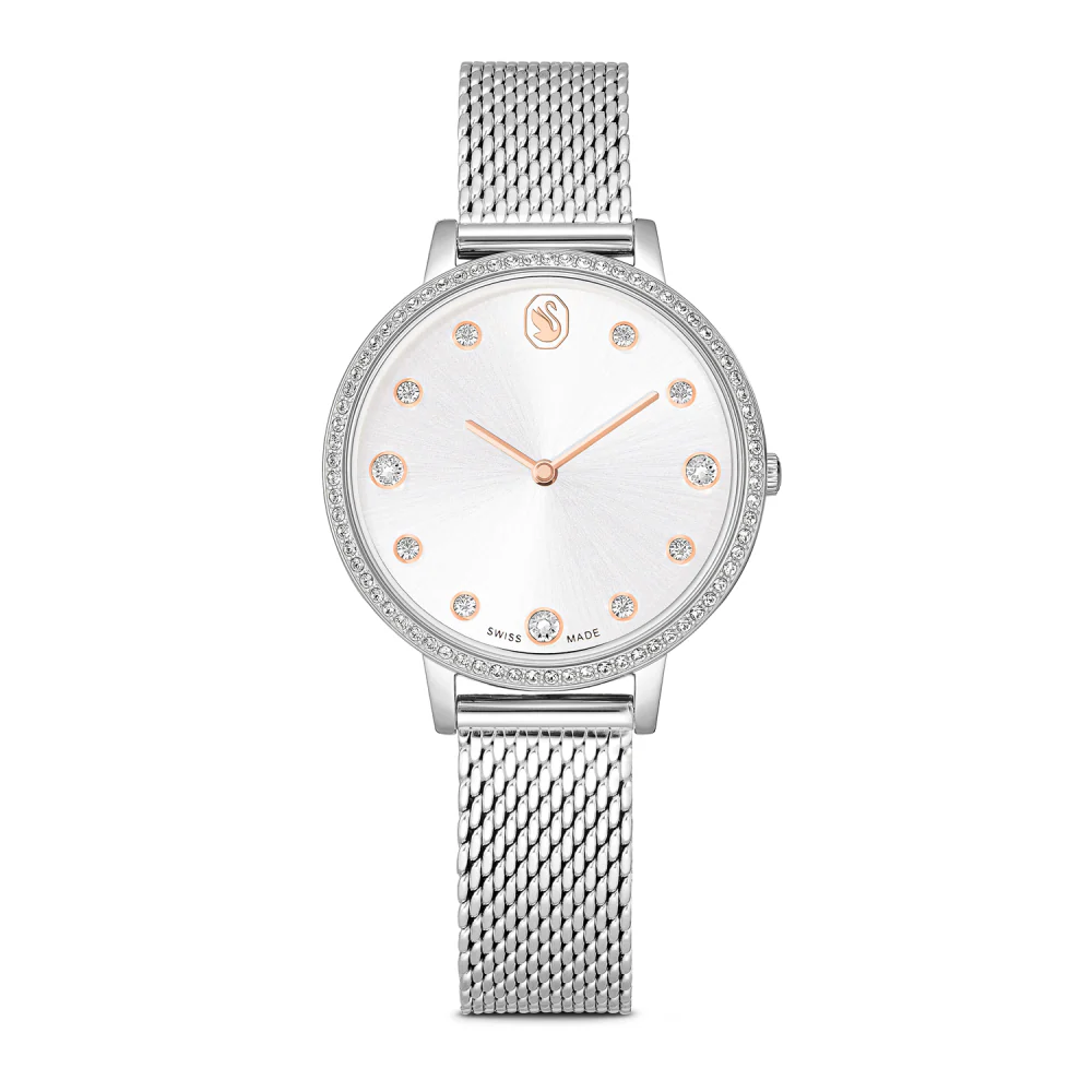 Swarovski Clarica Silver Round Dial Analog Watch For Women 5740971