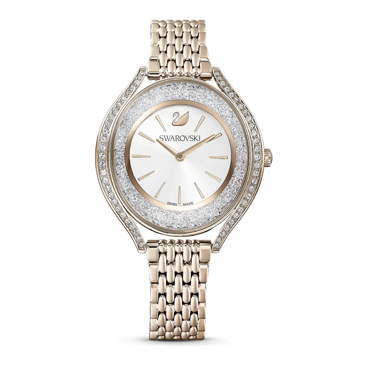 Swarovski Crystalline Aura Oval Silver Dial Analog Women's Watch 5519456