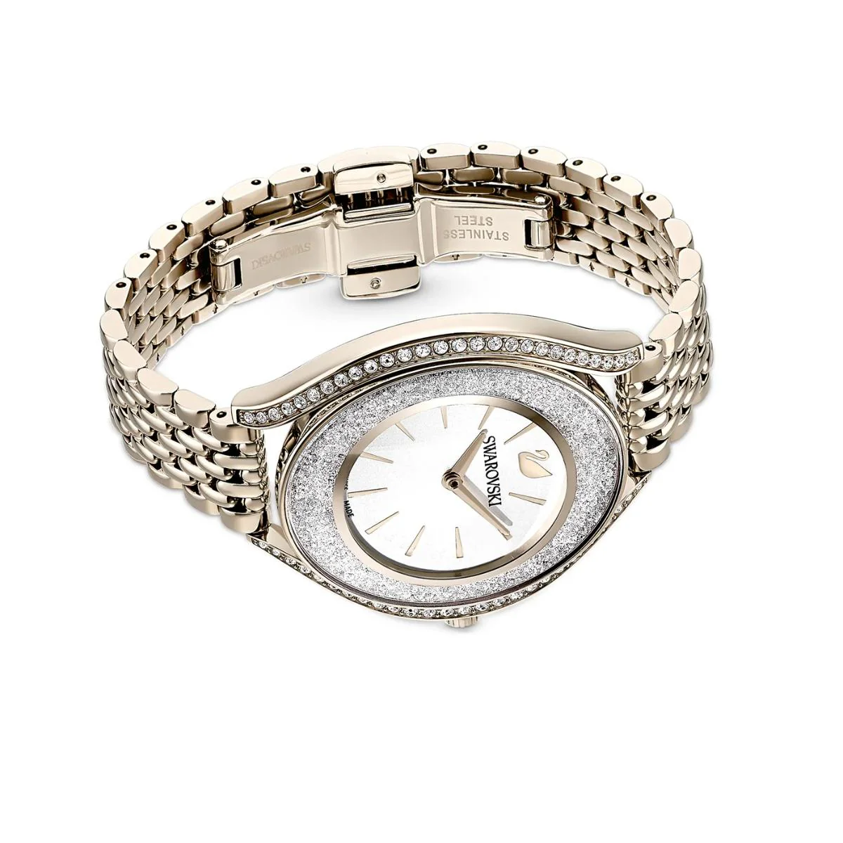 Swarovski Crystalline Aura Oval Silver Dial Analog Women's Watch 5519456 - Image 2