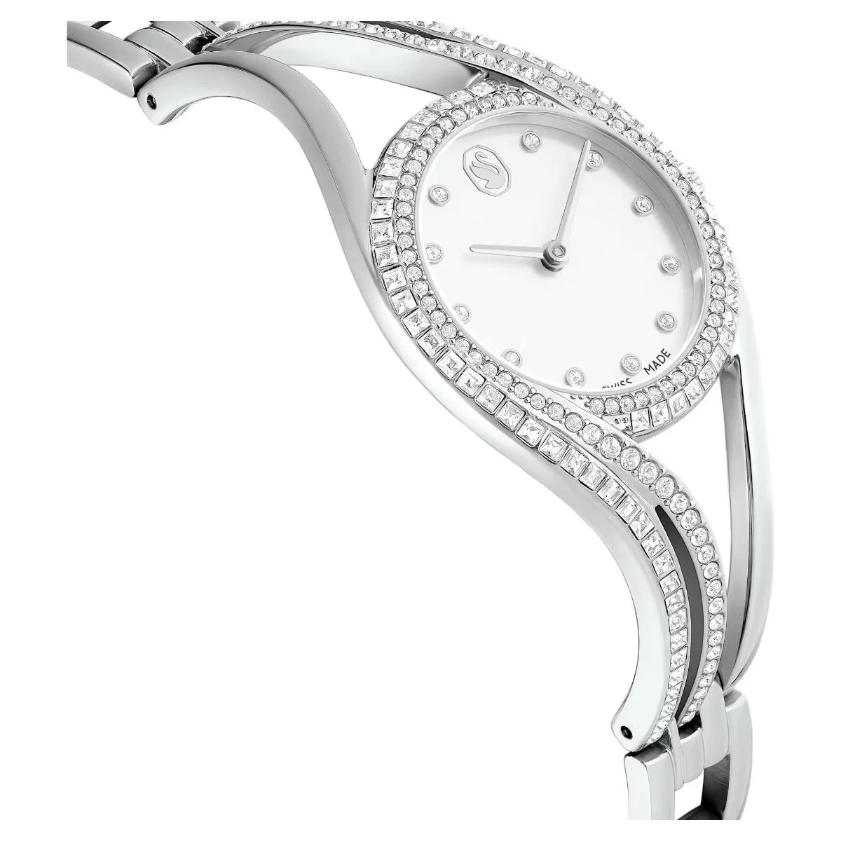 Swarovski Hyperbola Quartz White Dial Analog Women's Watch 5689432 - Image 5