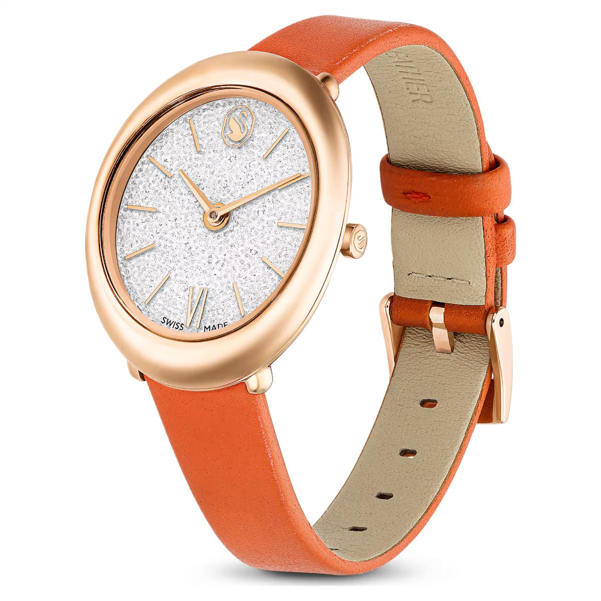 Swarovski Imber Oval Swiss Made Leather Strap Women's Watch 5717543 - Image 2