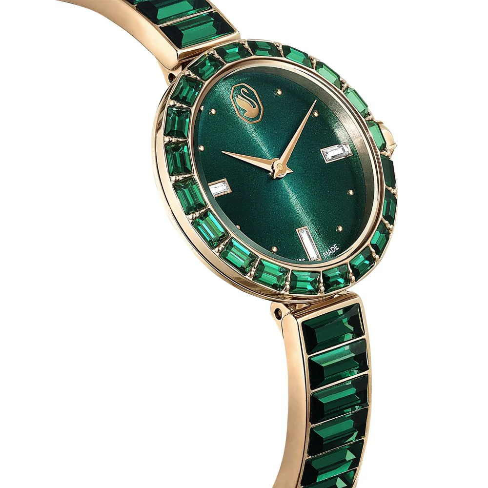 Swarovski Matrix bangle Green Round Dial Analog Women's Watch 5690808 - Image 4