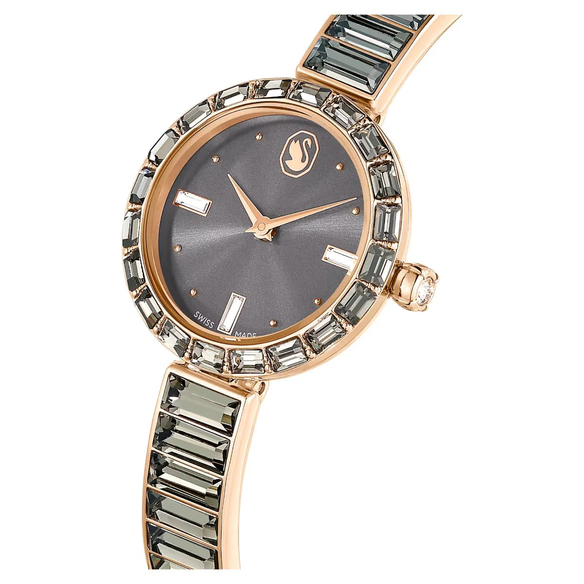 Swarovski Matrix Bangle Grey Round Dial Analog Women's Watch 5679887 - Image 4