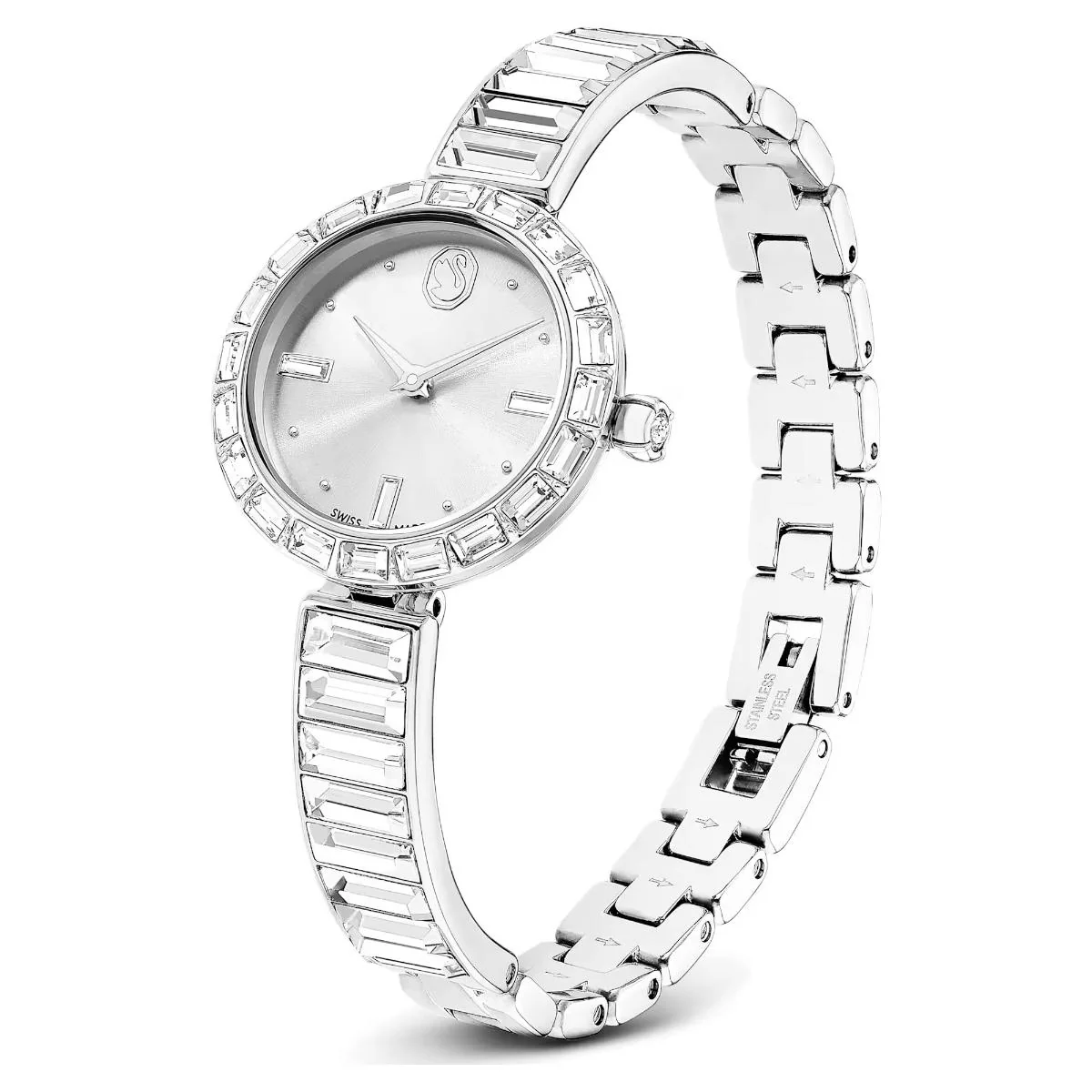 Swarovski Matrix bangle Silver Dial Analog Watch For Women 5677487 - Image 2