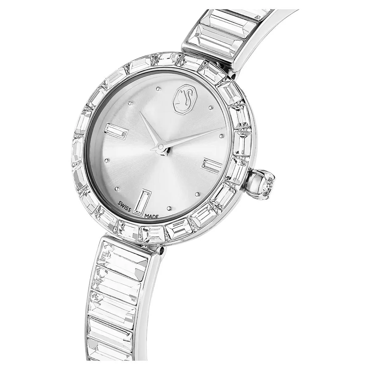 Swarovski Matrix bangle Silver Dial Analog Watch For Women 5677487 - Image 4
