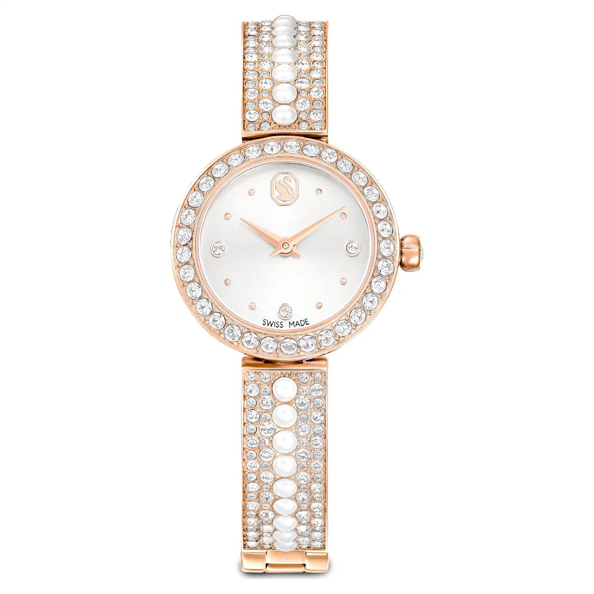 Swarovski Matrix pearl bangle White Dial Analog Women's Watch 5705406