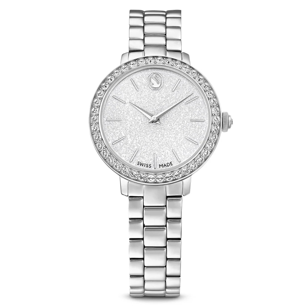 Swarovski Matrix Silver Round Dial Analog Watch For Women 5706182