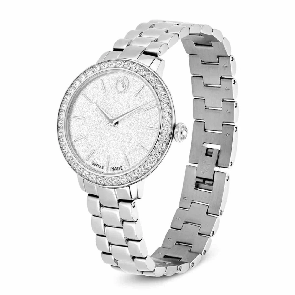Swarovski Matrix Silver Round Dial Analog Watch For Women 5706182 - Image 5