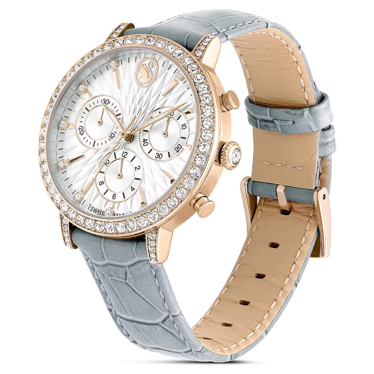 Swarovski Matrix Tennis Gray Dial Analog Chronograph Women's Watch 5702851 - Image 2