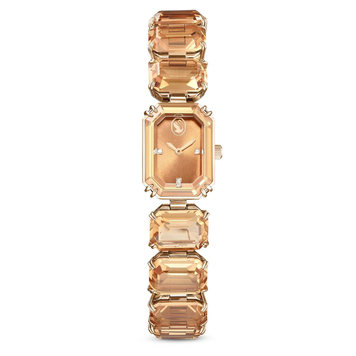 Swarovski Octagon cut bracelet Champagne gold Women's Watch 5729841