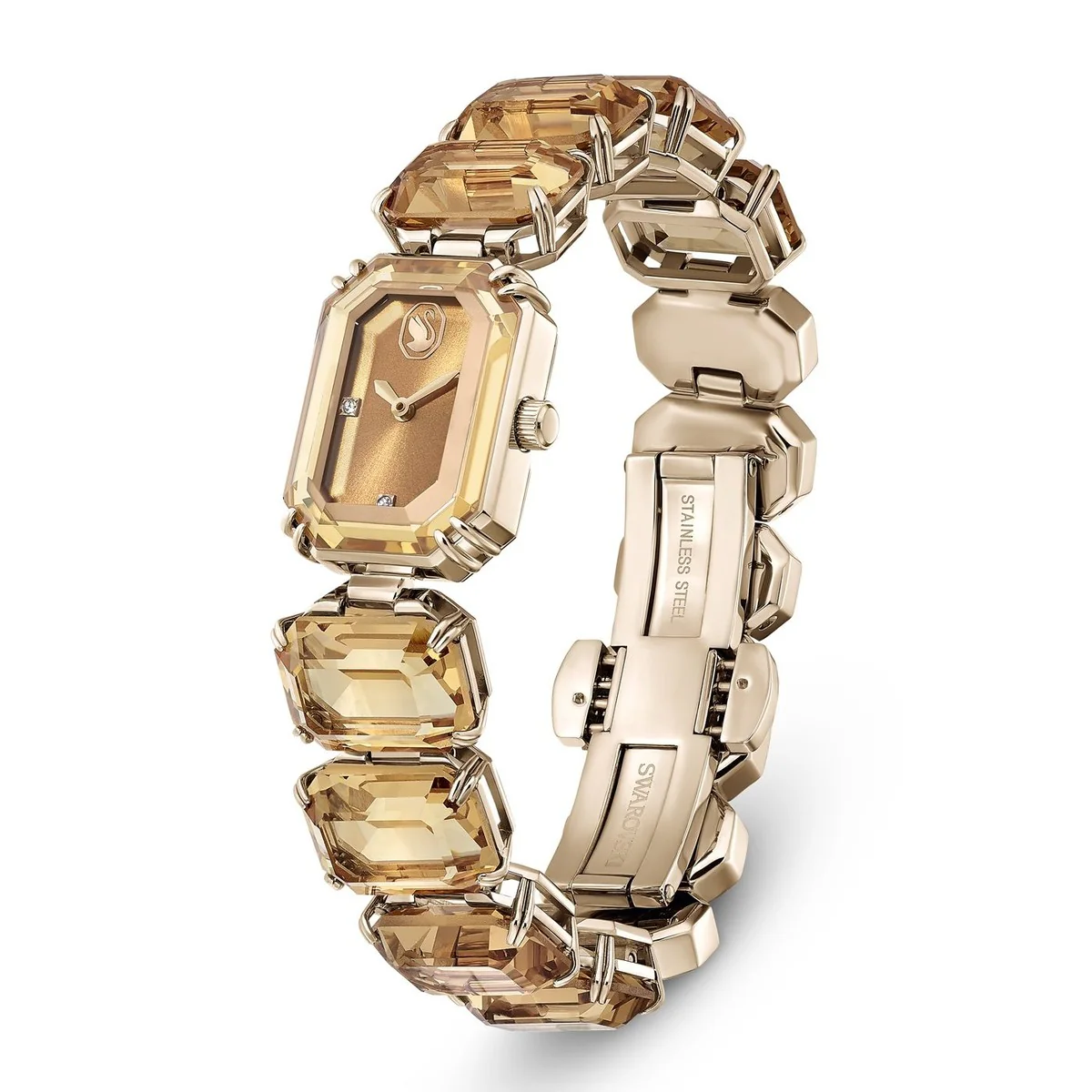Swarovski Octagon cut bracelet Champagne gold Women's Watch 5729841 - Image 2