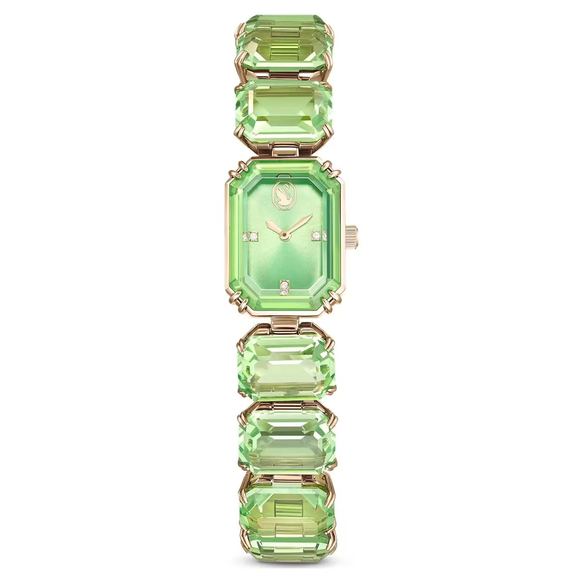 Swarovski Octagon Green Dial Analog Stainless Steel Women's Watch 5729842