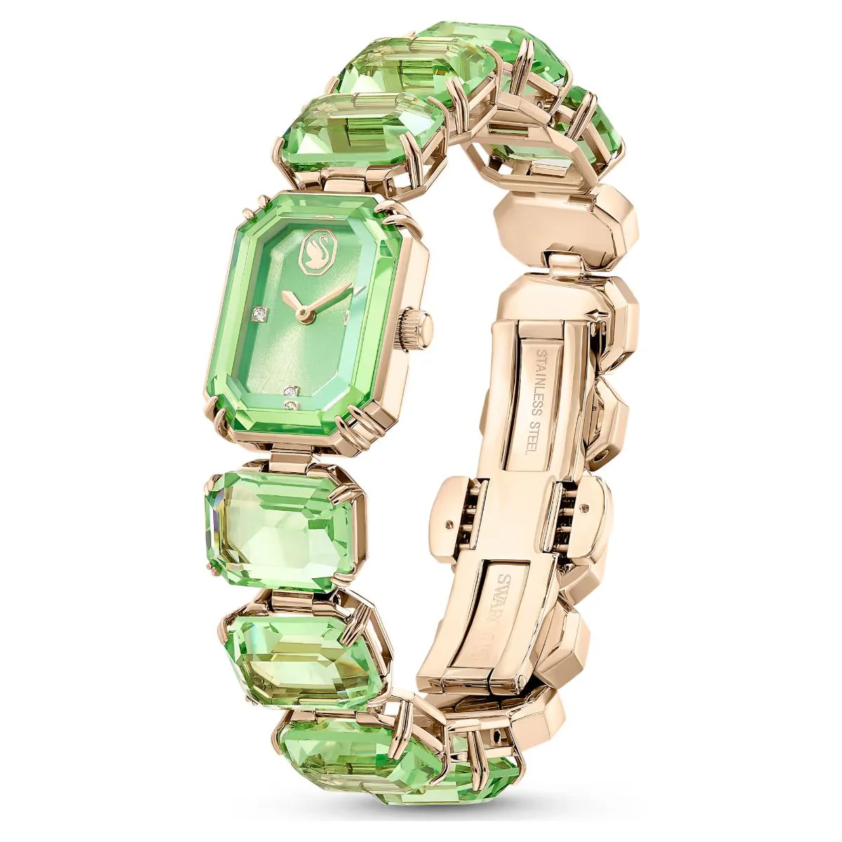 Swarovski Octagon Green Dial Analog Stainless Steel Women's Watch 5729842 - Image 2