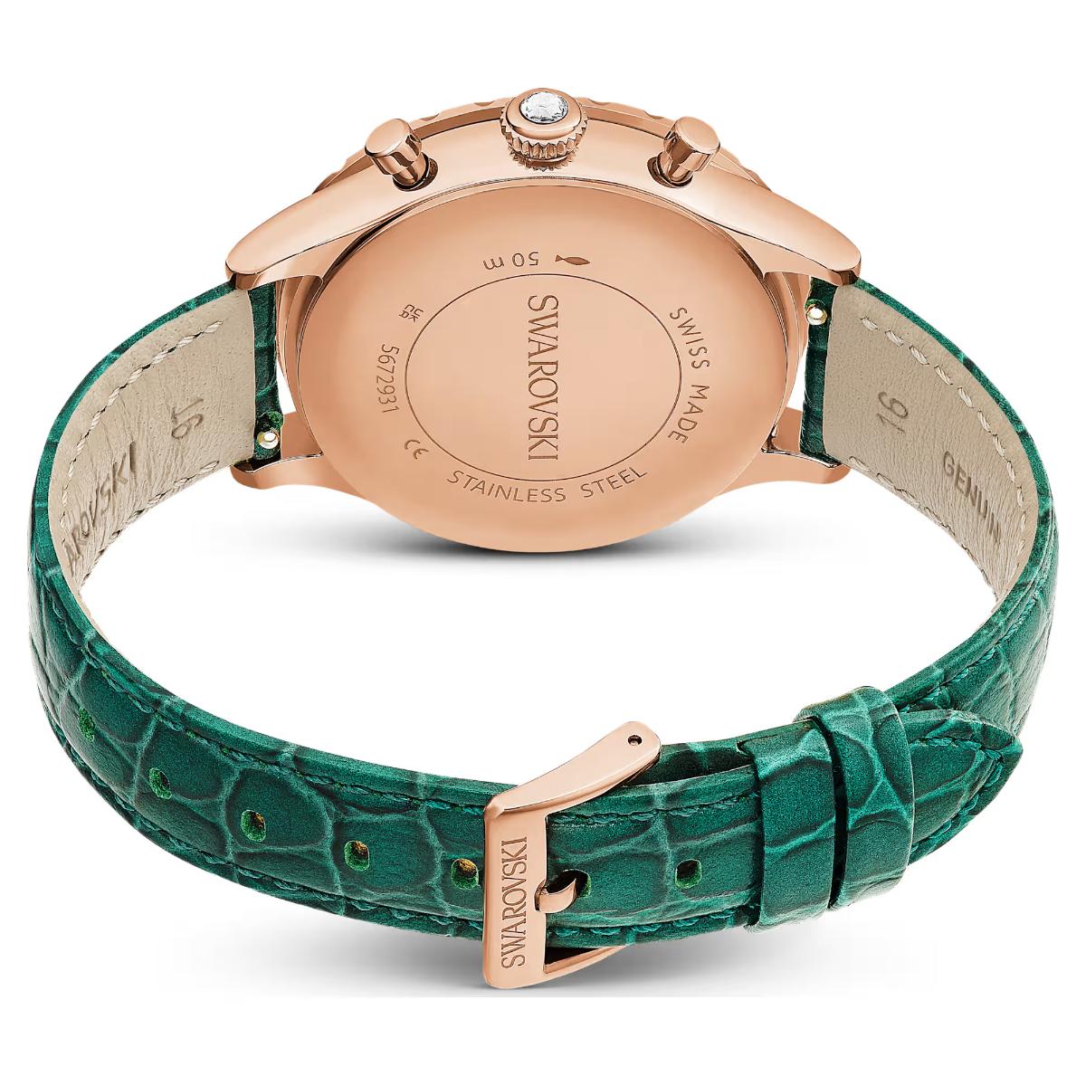 Swarovski Octea Green Dial Analog Chronograph Women's Watch 5672931 - Image 2