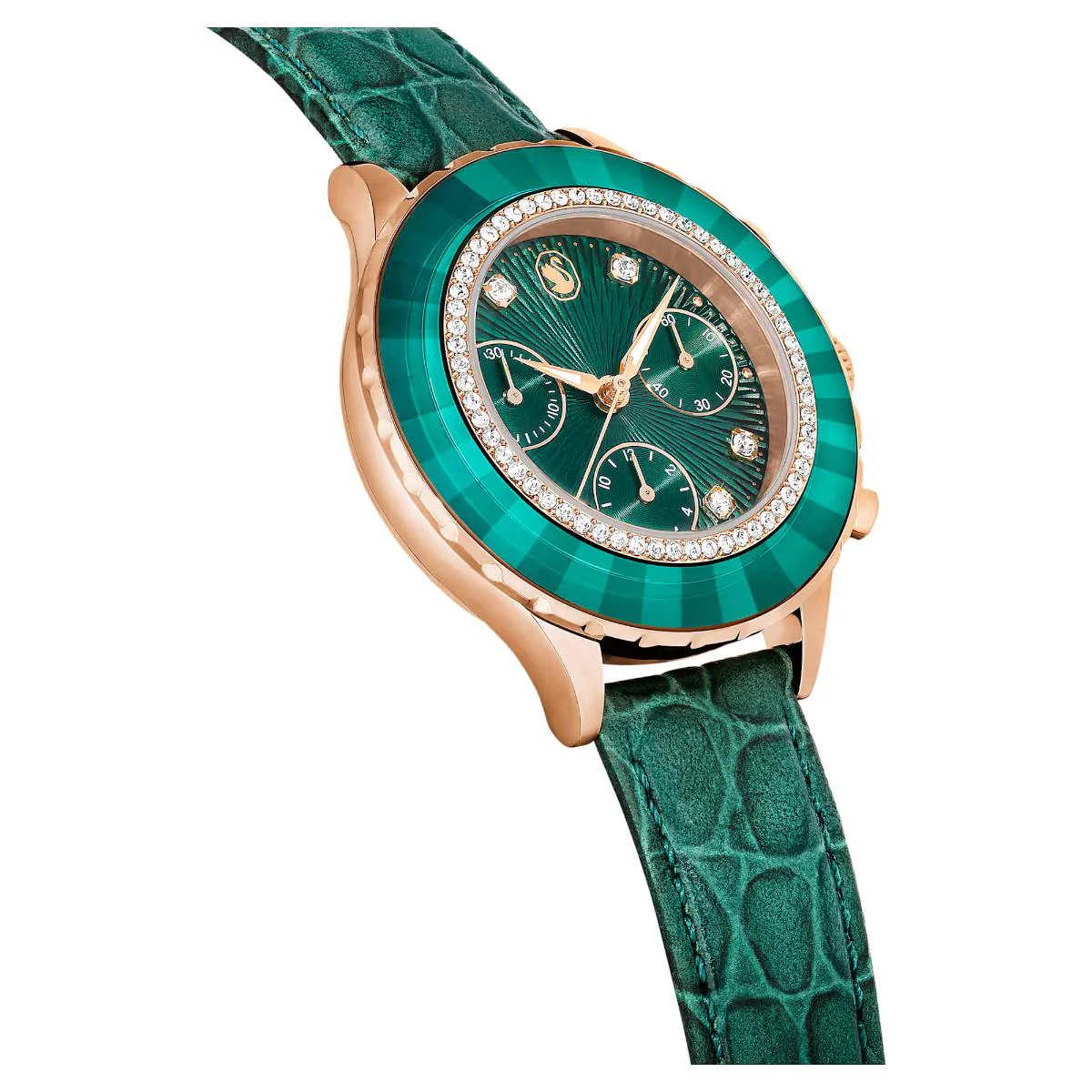 Swarovski Octea Green Dial Analog Chronograph Women's Watch 5672931 - Image 4