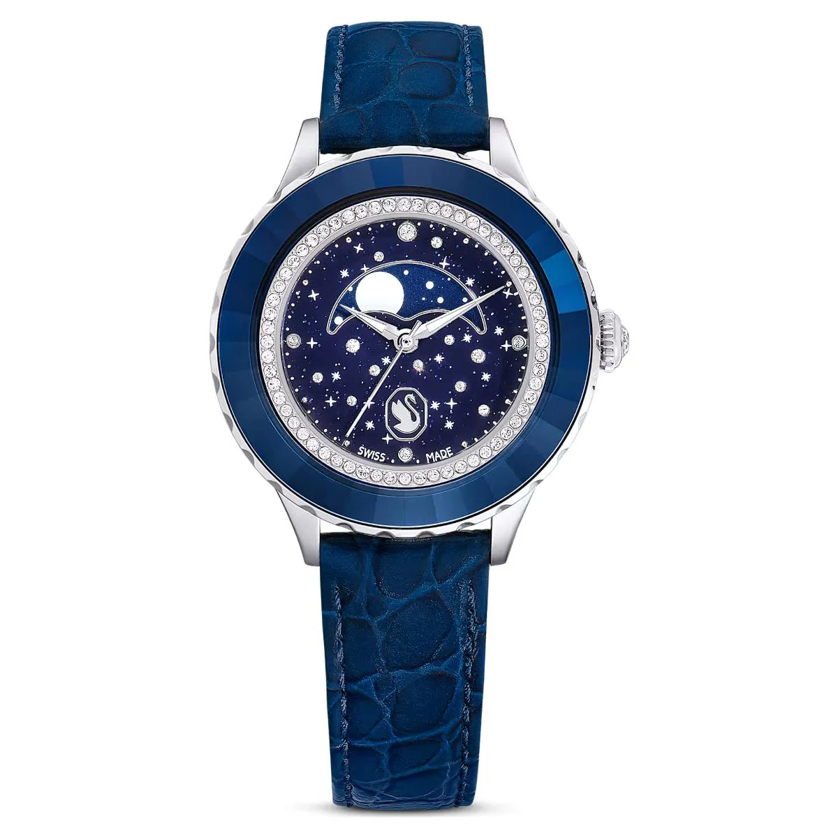 Swarovski Octea Moon Blue Round Dial Analog Women's Watch 5677494