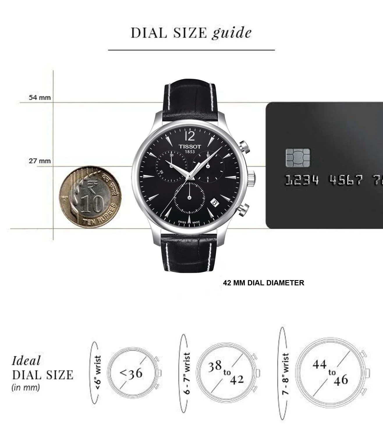 T0636171605700 | TISSOT T-Classic Tradition Chronograph Watch for Men - Image 5