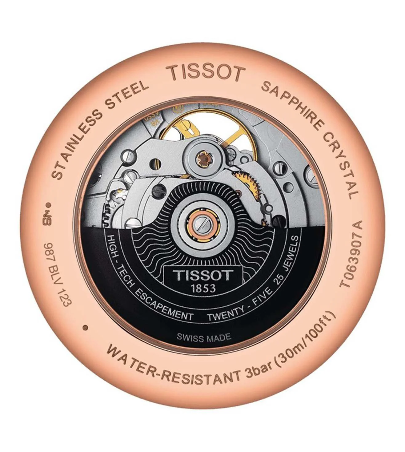 T0639073603800 |  TISSOT TRADITION POWERMATIC 80 OPEN HEART Watch for Men - Image 3