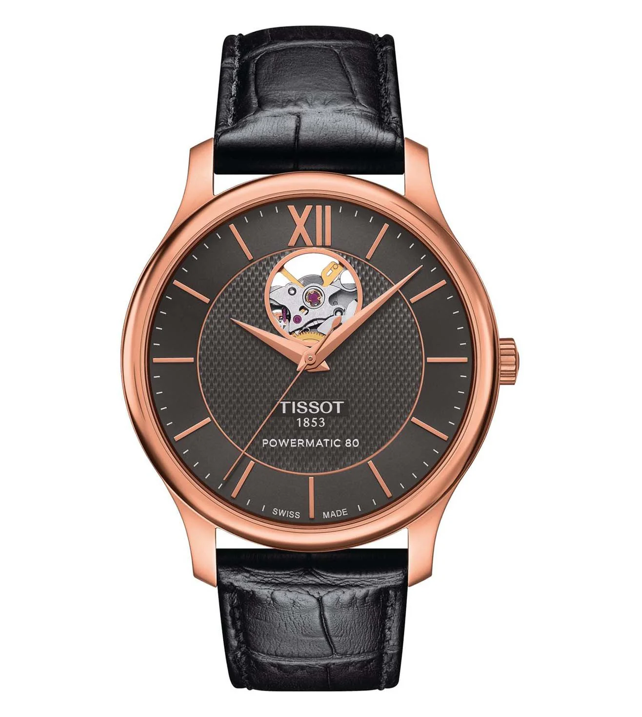 T0639073606800 | TISSOT TRADITION POWERMATIC 80 OPEN HEART Watch for Men