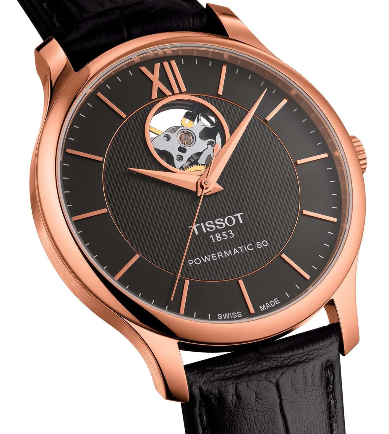 T0639073606800 | TISSOT TRADITION POWERMATIC 80 OPEN HEART Watch for Men - Image 4
