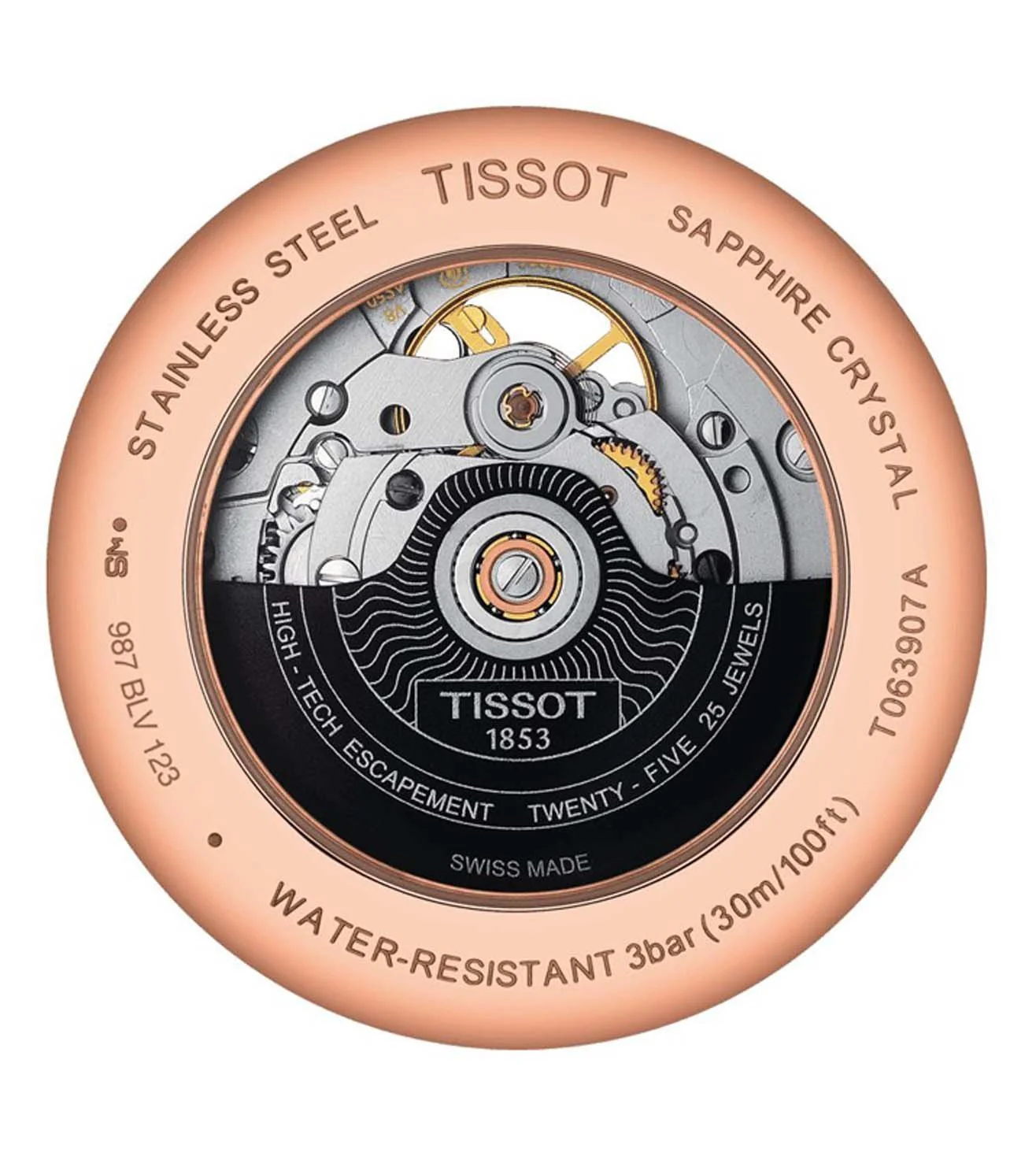 T0639073606800 | TISSOT TRADITION POWERMATIC 80 OPEN HEART Watch for Men - Image 5