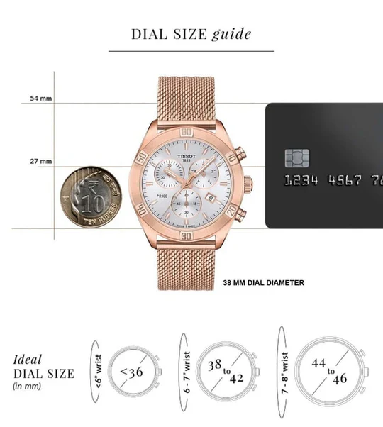 T1019173303100 Tissot PR 100 Sport Chic Chronograph Women Watch - Image 3