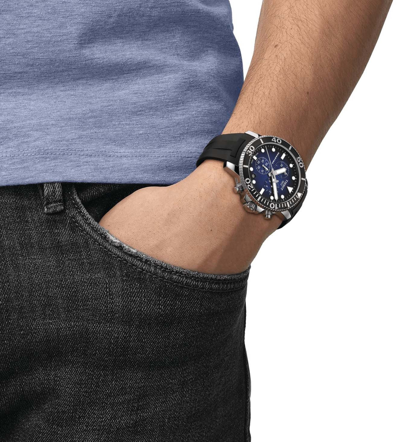 T1204171704100 | TISSOT Seastar 1000 T-Sport Chronograph Watch for Men - Image 3