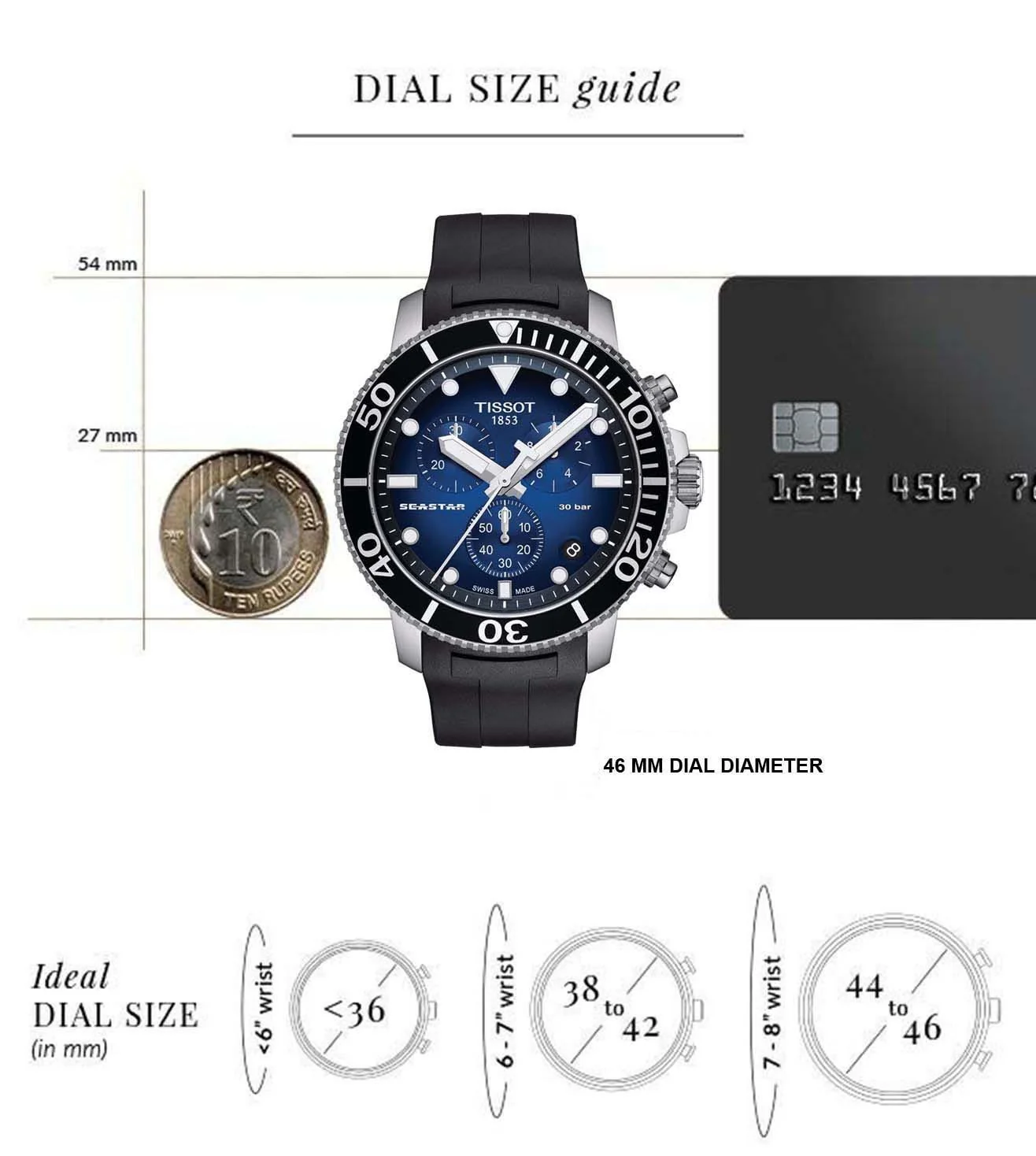 T1204171704100 | TISSOT Seastar 1000 T-Sport Chronograph Watch for Men - Image 5
