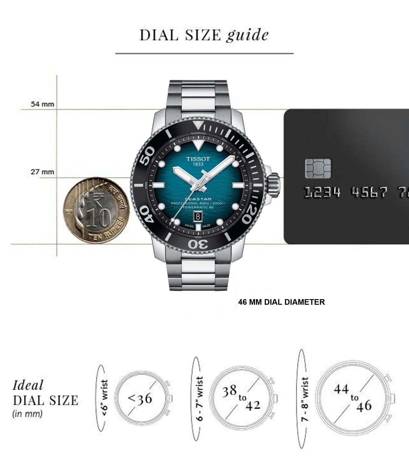 T1206071104100  |  TISSOT T-Sport Seastar 2000 Professional Powermatic 80 Watch for Men - Image 10