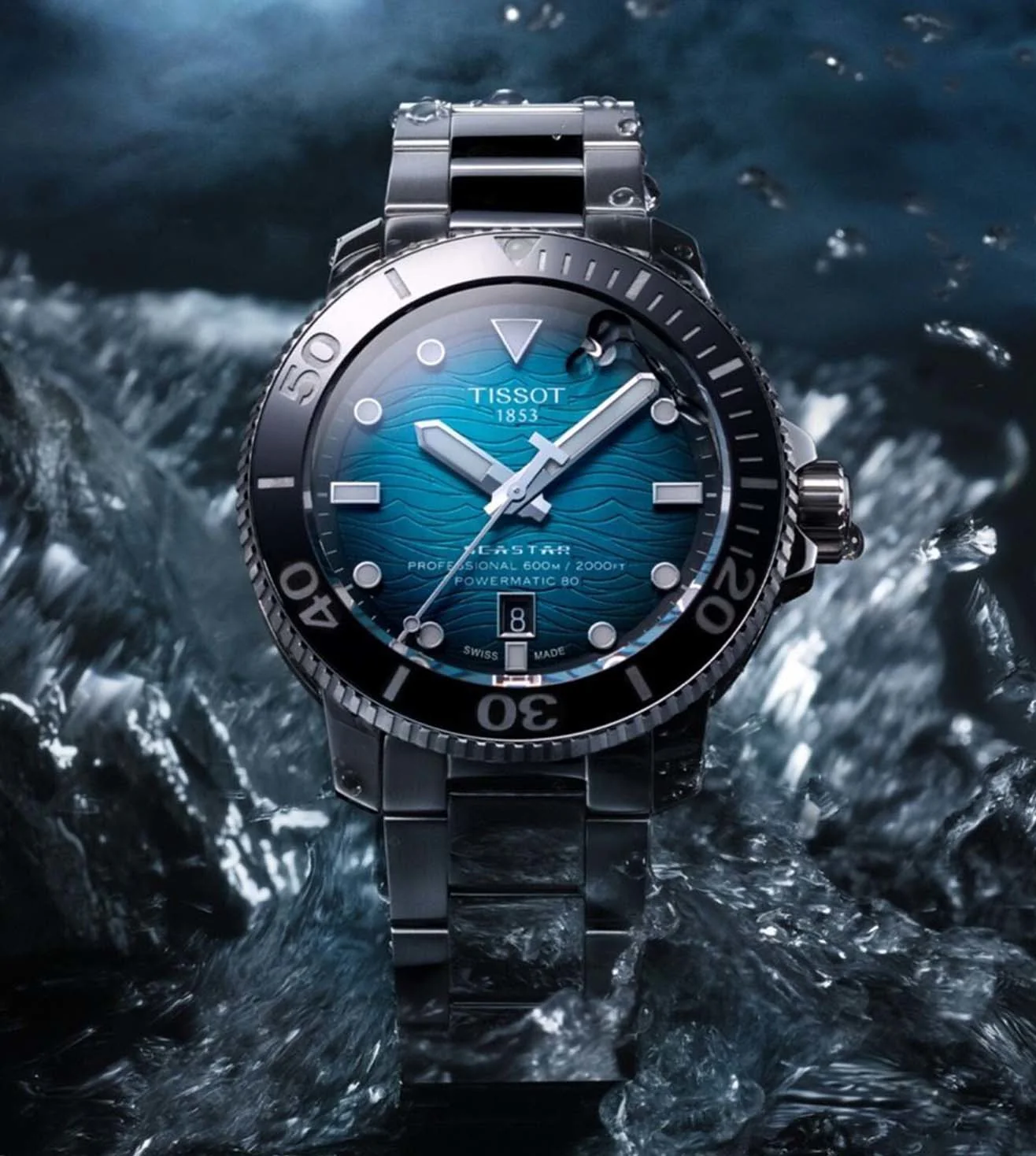 T1206071104100  |  TISSOT T-Sport Seastar 2000 Professional Powermatic 80 Watch for Men - Image 7