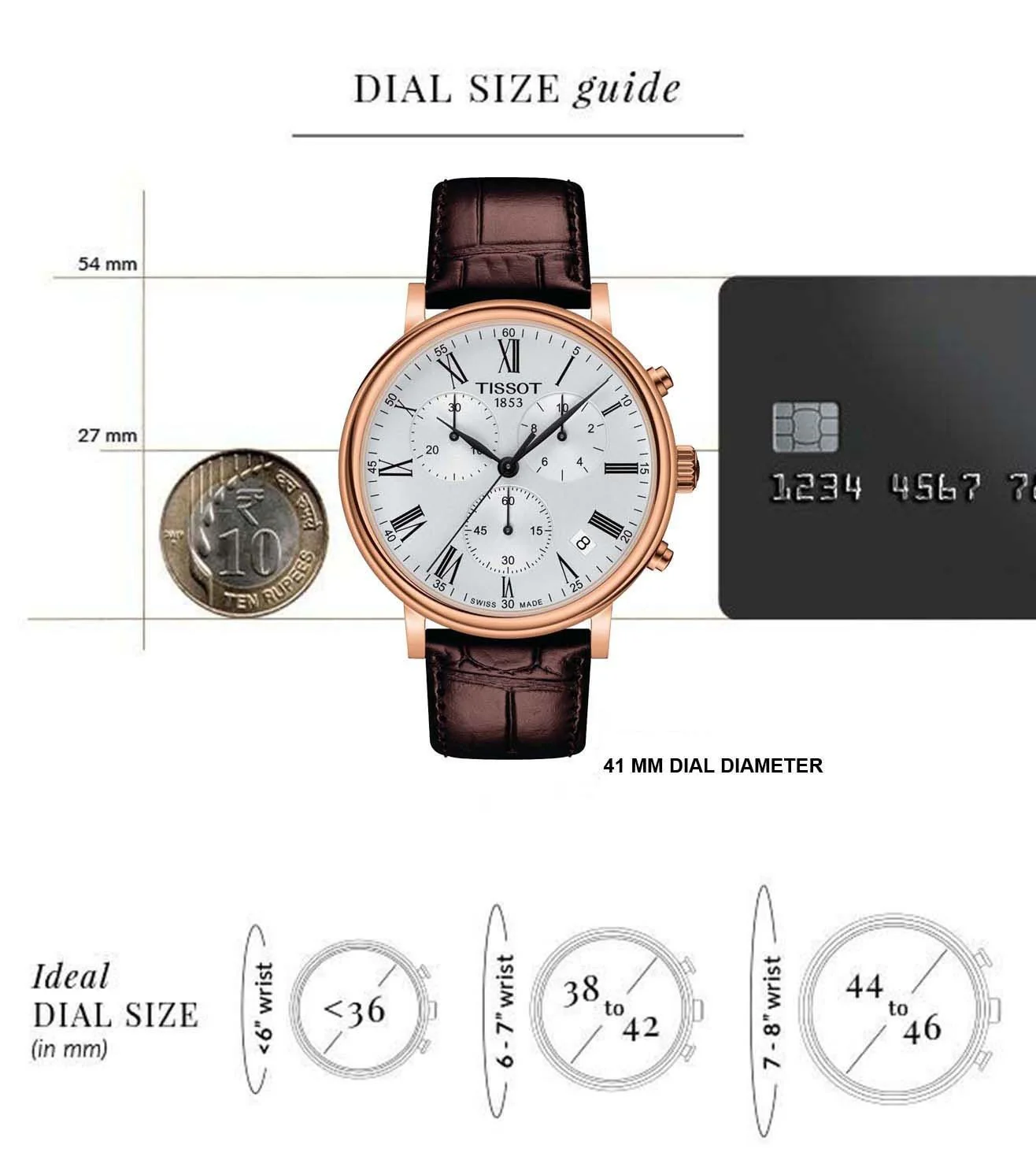 T1224173603300 | TISSOT T-Classic Carson Premium Chronograph Watch for Men - Image 6