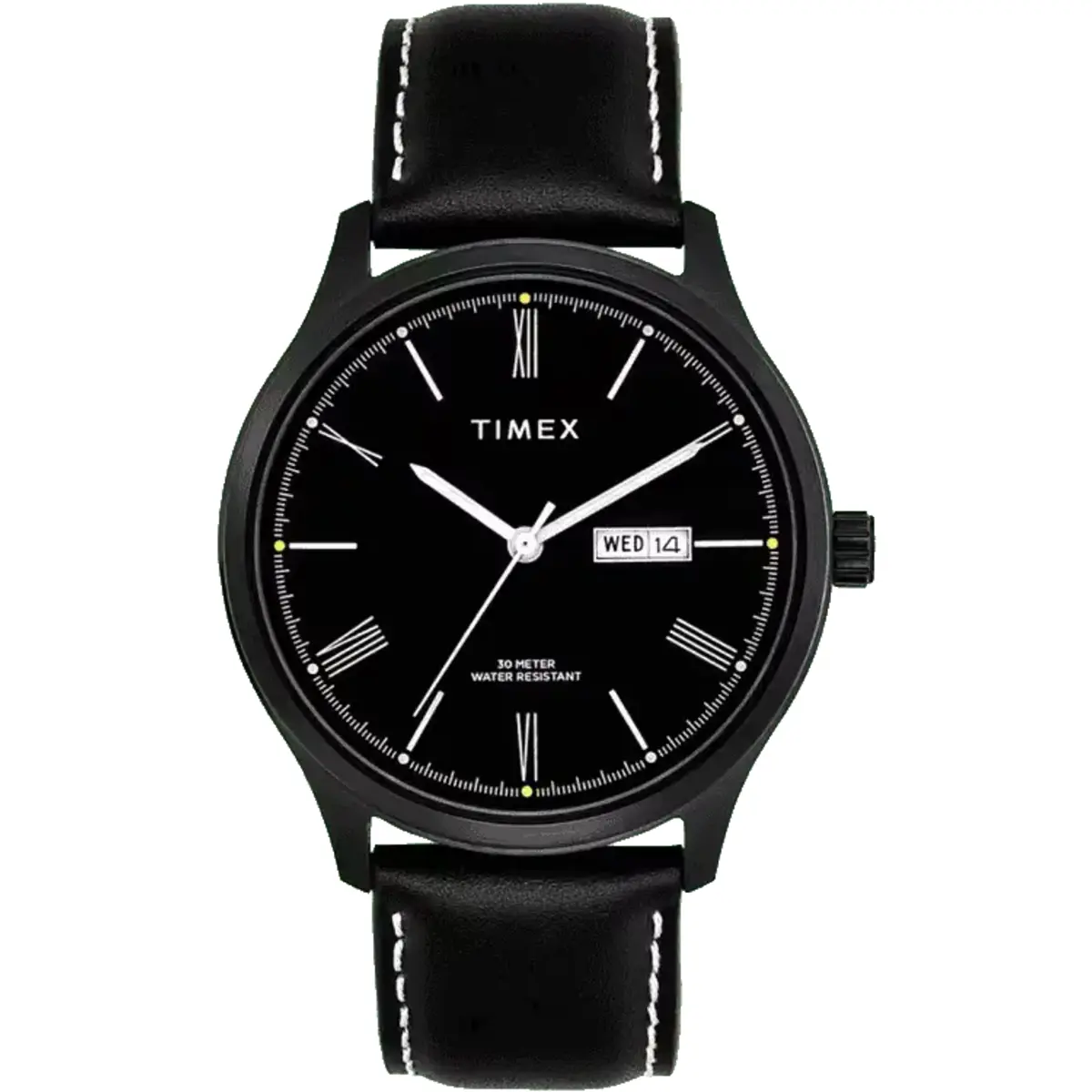 Timex Black Dial Analog Leather Straps Men Watch TW0TG6523