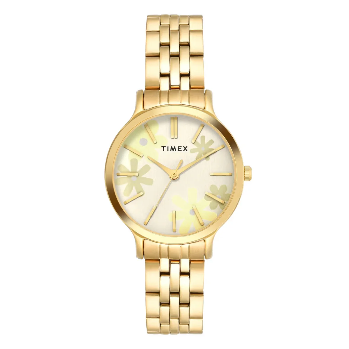 Timex Quartz Champagne Round Dial Analog Women's Watch TWTL12313