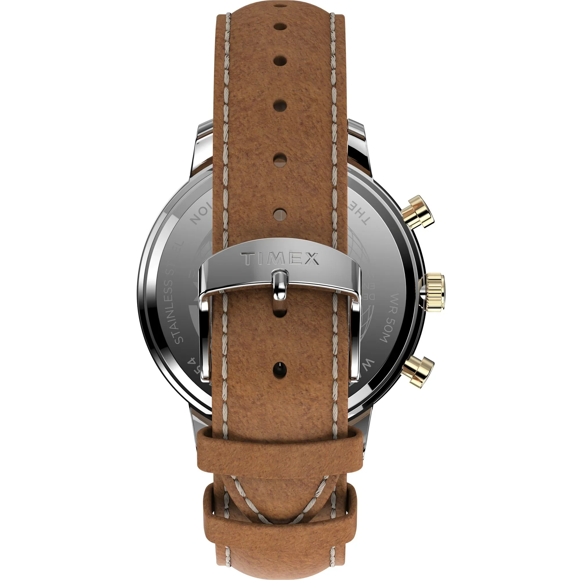 Timex Chicago Chronograph 45mm Leather Strap Men's Watch - TW2U39000UJ - Image 5