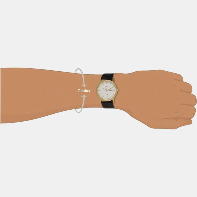 Timex Classics Men's Quartz Analog White Dial Round Watch A500 - Image 4